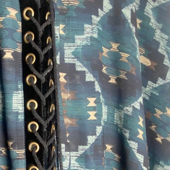 Double D Ranch Aztec Poncho/ L/XL - Picture 10 of 12